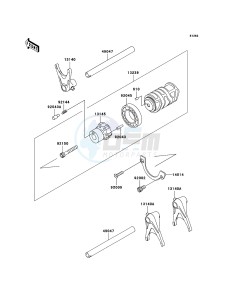 W650 EJ650-C7P GB XX (EU ME A(FRICA) drawing Gear Change Drum/Shift Fork(s)