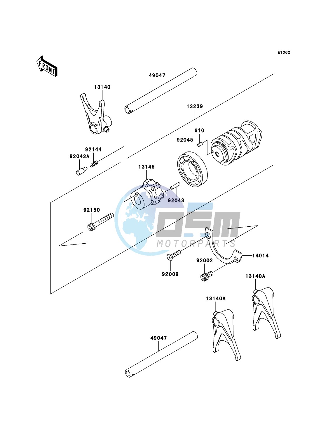 Gear Change Drum/Shift Fork(s)