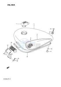 VS750GL (E1) INTRUDER drawing FUEL TANK (MODEL L M)