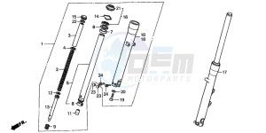 VT1100D2 drawing FRONT FORK