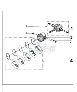 DJANGO 50 4TYA O drawing CRANKSHAFT AND PISTON