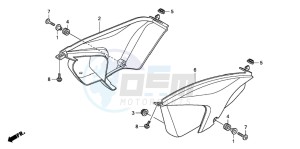 CBF150SH drawing SIDE COVER