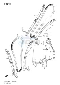 VL1500 BT drawing CAM CHAIN