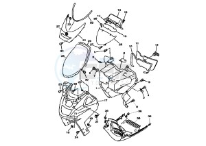 YP MAJESTY DX 250 drawing FRONT BODY