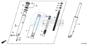 SH300AC drawing FRONT FORK