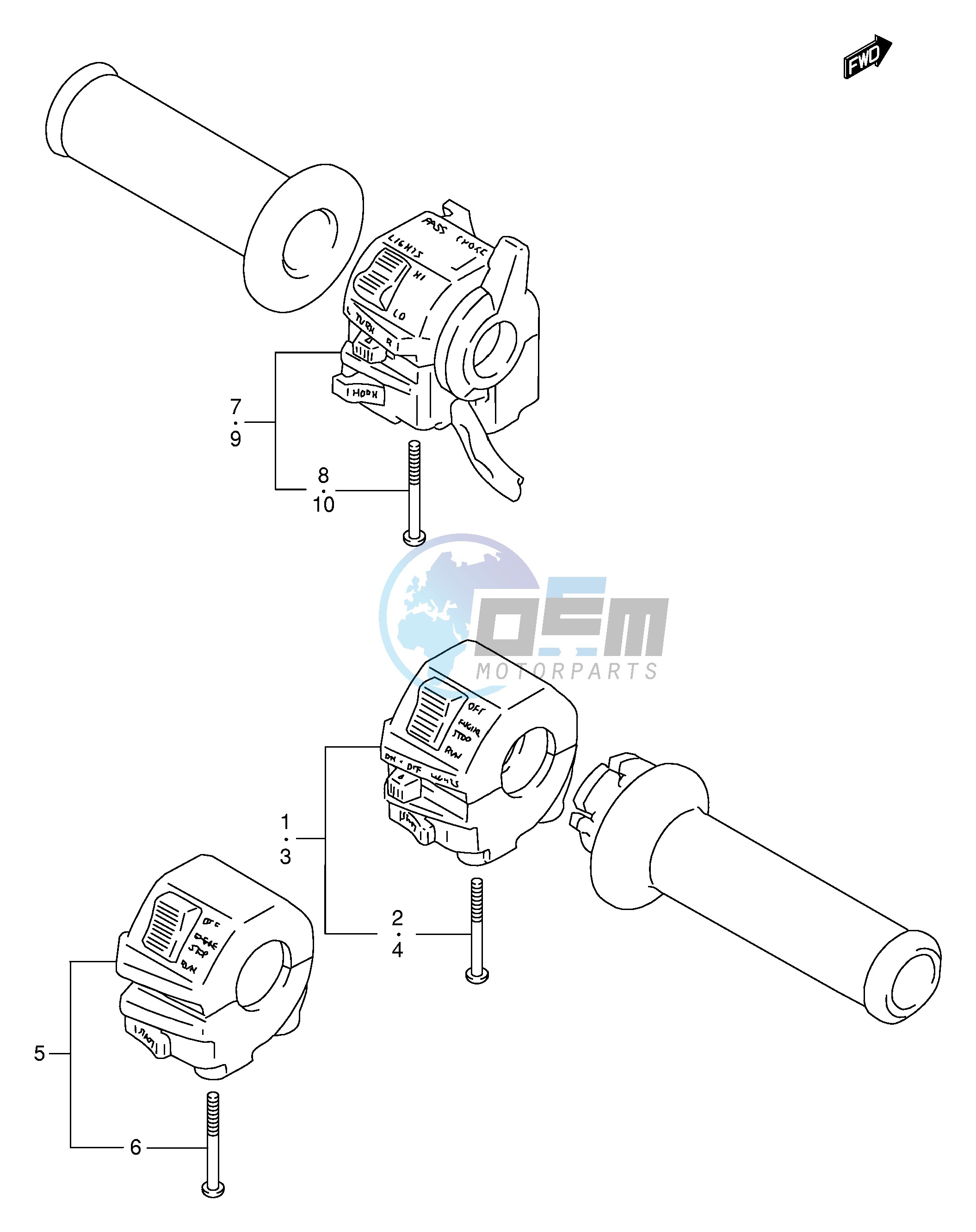 HANDLE SWITCH (MODEL S T)