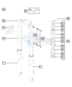 FUNTASTIC_25-45kmh_K6-K7 50 K6-K7 drawing Front fork