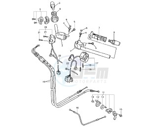 YZF SP 750 drawing STEERING HANDLE AND CABLE