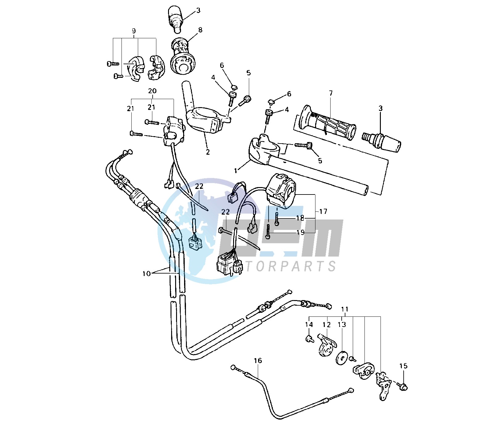 STEERING HANDLE AND CABLE