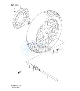 VL800 drawing FRONT WHEEL (VL800CL1 E19)