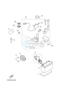 YPR125RA XMAX 125 ABS EVOLIS 125 ABS (2DM4) drawing ELECTRICAL 1