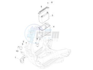 Sprint 50 4T 4V (NAFTA) drawing Remote control switches - Battery - Horn