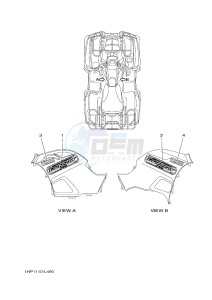 YFM700FWAD YFM7FGPHB GRIZZLY 700 EPS HUNTER (1HP7) drawing GRAPHICS