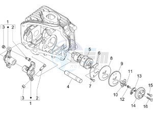 S 125 4T (Euro 3) UK drawing Rocking levers support unit