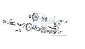 SENDA SM DRD RACING LTD - 50 CC EU2 drawing KICK STARTER SHAFT