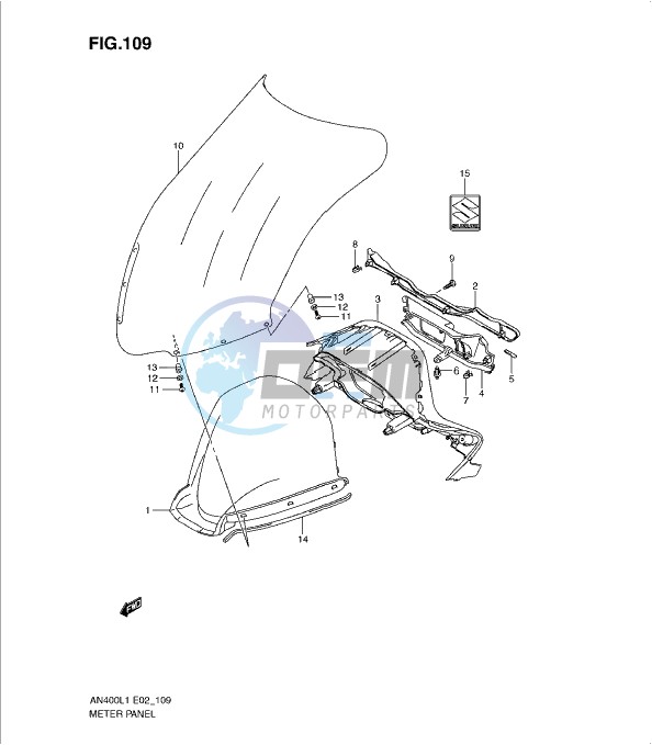 METER PANEL (AN400AL1 E19)