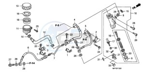 CB1300SA9 Europe Direct - (ED / ABS BCT MME TWO TY2) drawing RR. BRAKE MASTER CYLINDER (CB1300A/CB1300SA)