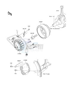 KLX 250 T [KLX250S] (T8F) T9F drawing GENERATOR