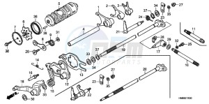 TRX250TMC drawing GEARSHIFT DRUM