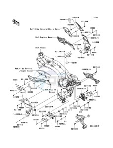 Z1000 ZR1000B8F FR GB XX (EU ME A(FRICA) drawing Frame Fittings