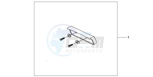 FJS600D 400 SILVER WING drawing TOP BOX PAD