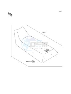 KLF250 KLF250-A3 EU GB drawing Seat