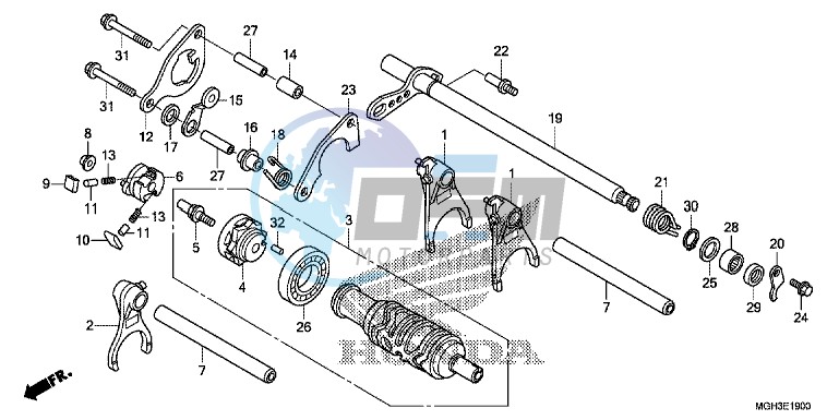 GEARSHIFT DRUM (VFR1200X)