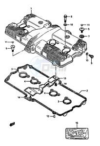 GSX-R1100 (G-H-J) drawing CYLINDER HEAD COVER