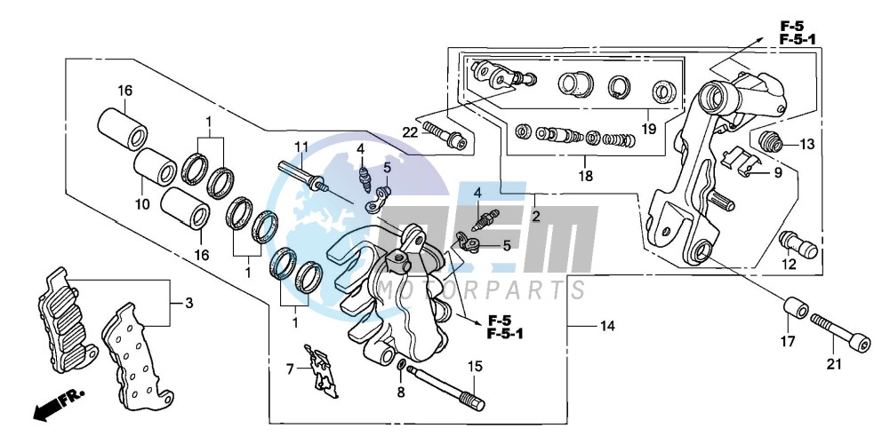 L. FRONT BRAKE CALIPER