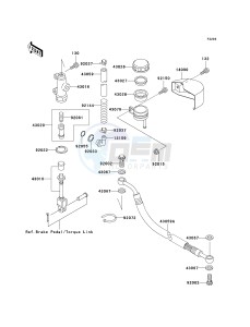 VN 1500 D[VULCAN 1500 CLASSIC] (D1-D2) [VULCAN 1500 CLASSIC] drawing REAR MASTER CYLINDER