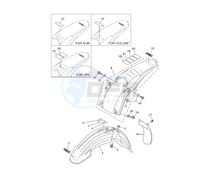 YZ LC 125 drawing FENDER