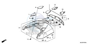 GL1800BE F6B Bagger - GL1800BE UK - (E) drawing REAR CENTER TOP COVER