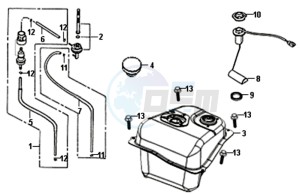 ALLO 50 45 KMH drawing FUEL TANK - FUEL CUT