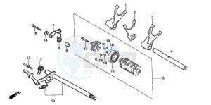 XL600V TRANSALP drawing GEARSHIFT DRUM