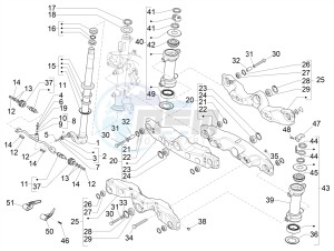 MP3 500 MAXI SPORT ABS (NAFTA) drawing Fork/steering tube - Steering bearing unit