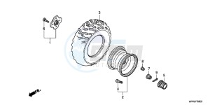 CB650FG CB650F 6ED - (6ED) drawing REAR WHEEL