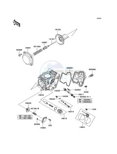 KFX700 KSV700B6F EU drawing Carburetor Parts