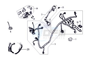 JET BASIX 50 drawing WIRING HARNASS - IGNITION LOCK - CDI UNIT