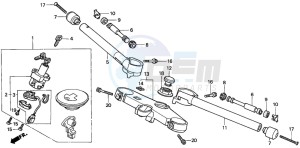 CBR600SE drawing HANDLE PIPE/TOP BRIDGE