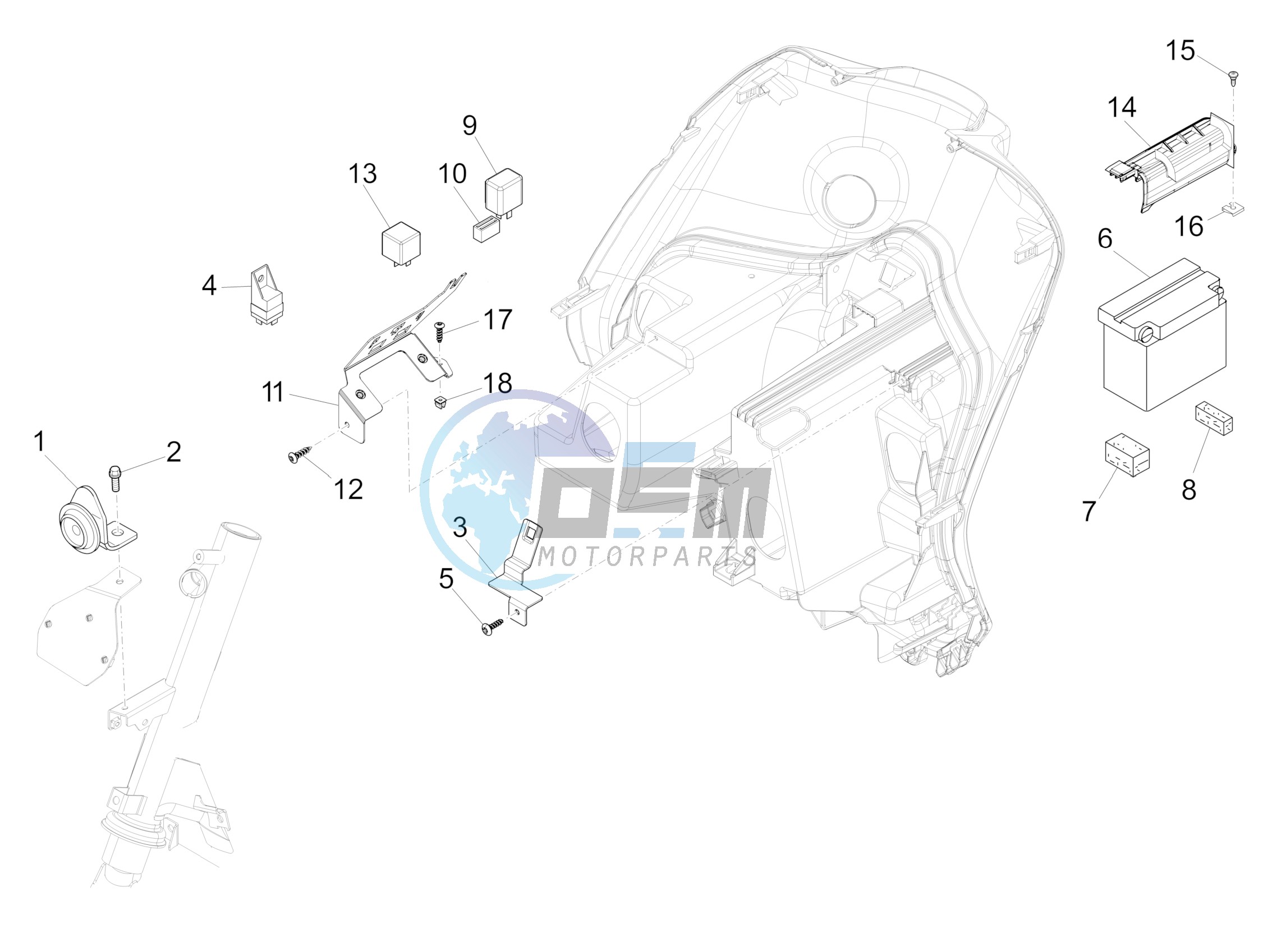 Remote control switches - Battery - Horn