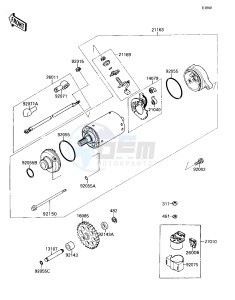 ZX 750 H [NINJA ZX-7] (H2) [NINJA ZX-7] drawing STARTER MOTOR