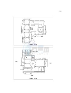 KZ 1000 P [POLICE 1000] (P20-P24) [POLICE 1000] drawing CRANKCASE BOLT PATTERN