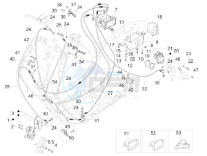 946 ARMANI 125 4T 3V ABS E3 (EMEA, APAC) drawing Brakes pipes - Calipers (ABS)