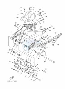 TRACER 900 MTT850 (B5CF) drawing REAR ARM