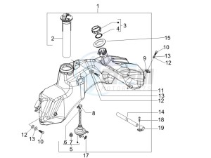 GTV 125 4T (Euro 3) UK drawing Fuel Tank