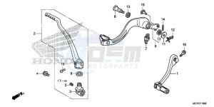 CRF450XE CRF450R Europe Direct - (ED) drawing PEDAL/KICK STARTER ARM