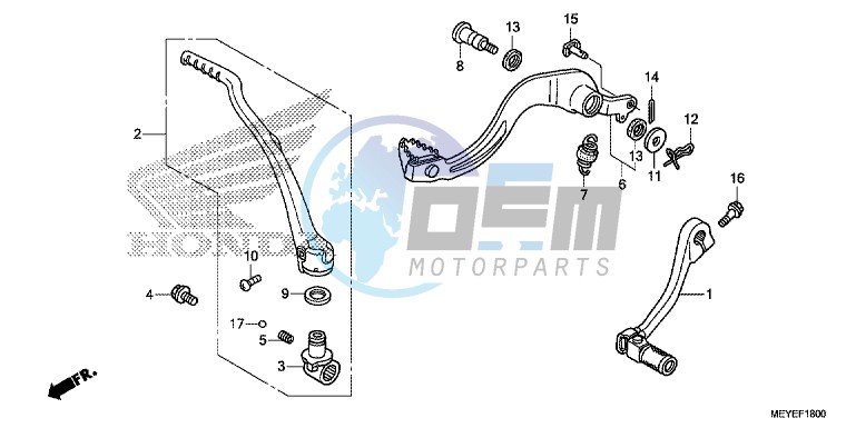 PEDAL/KICK STARTER ARM