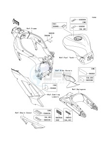 ZX 600 P [NINJA ZX-6R] (7F-8FA) P7F drawing LABELS