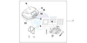 CBF1000T drawing TOP BOX 45 L PEARL SIENNA RED