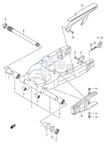 SV1000 (E2) drawing REAR SWINGING ARM (MODEL K5)